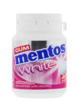 Mentos  Gum White Bubble Fresh 40's