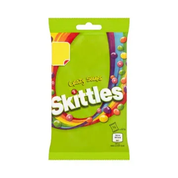 Skittles Vegan Chewy Crazy Sour Sweets Fruit Flavoured Treat Bag 